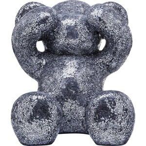 Dekorativní soška medvídka ve stříbrné barvě Kare Design