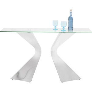 Konzolový stolek s nohami v barvě chromu Kare Design Gloria