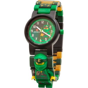 Zelené náramkové hodinky se skládacím řemínkem a minifigurkou LEGO® NINJAGO Lloyd