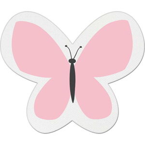 Růžový dětský polštářek s příměsí bavlny Mike & Co. NEW YORK Pillow Toy Butterfly, 26 x 30 cm