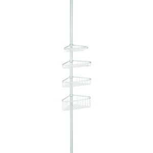 Bílý organizér s nastavitelnou výškou tyče iDesign York, 152 - 274 cm