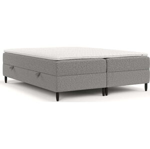 Šedá boxspring postel s úložným prostorem 180x200 cm Malte – Maison de Rêve