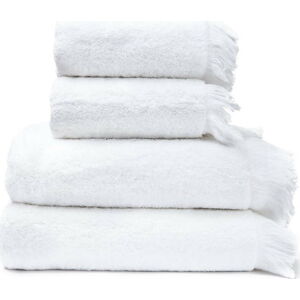Sada 2 bílých ručníků a 2 osušek ze 100% bavlny Bonami Selection, 50 x 90 + 70 x 140 cm
