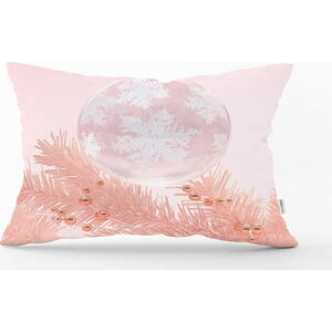 Vánoční povlak na polštář Minimalist Cushion Covers Pink Ornaments, 35 x 55 cm