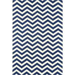 Modro-bílý koberec Asiatic Carpets Zig Zag, 120 x 170 cm