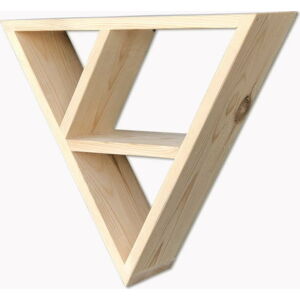 Dřevěná nástěnná police Simple Triangle