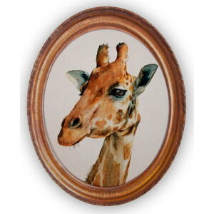Oválný nástěnný obraz Really Nice Things Giraffe