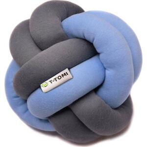 Modro-šedý bavlněný pletený míč T-TOMI, ø 20 cm
