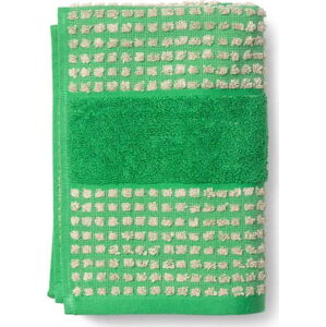 Zeleno-béžová osuška z bio bavlny 70x140 cm Check – JUNA