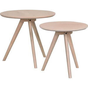 Kulatý odkládací stolek z dubového dřeva ø 50 cm Yumi - Rowico