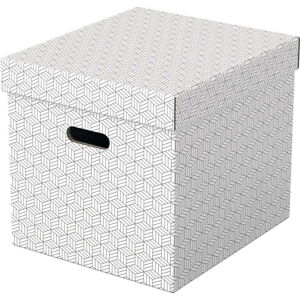 Sada 3 bílých úložných boxů Esselte Home, 32 x 36,5 cm