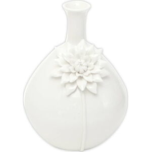 Bílá porcelánová váza Mauro Ferretti Sunflower, výška 25,5 cm