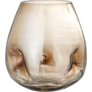 Hnědá skleněná váza Bloomingville Ifza, výška 20 cm