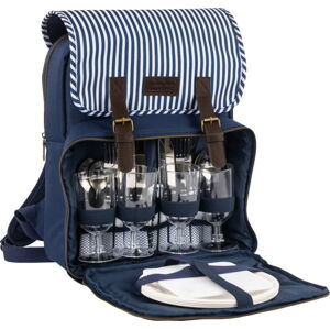 Modro-bílý piknikový batoh Navigate Cool, 15 l