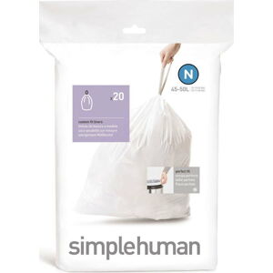 Pytle na odpadky 20 ks 50 l – simplehuman