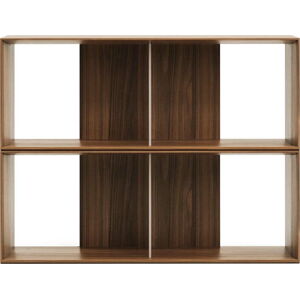 Modulární policový systém v dekoru ořechu v přírodní barvě 2 ks 101x76 cm Litto – Kave Home