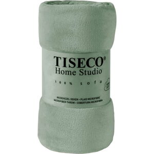 Zelená mikroplyšová deka Tiseco Home Studio, 130 x 160 cm