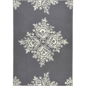 Šedo-bílý koberec Hanse Home Gloria Blossom, 200 x 290 cm