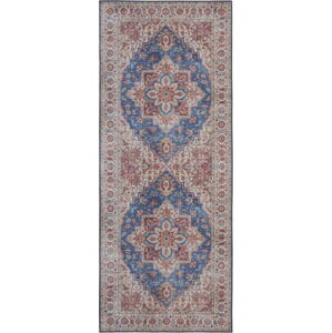 Modro-červený koberec Nouristan Anthea, 80 x 200 cm