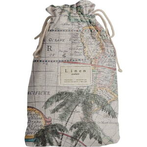 Cestovní vak s příměsí lnu Linen Couture Palm Trees, délka 44 cm