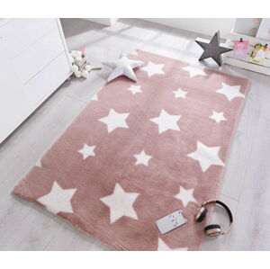 Růžový koberec Flair Rugs Twinkle, 90 x 150 cm