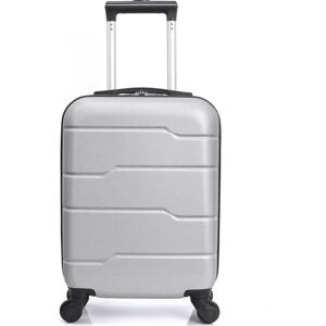 Stříbrně šedý cestovní kufr na kolečkách Hero Santiago, 30 l