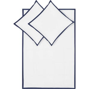 Bílé povlečení na jednolůžko z bavlněného perkálu Westwing Collection Joanna, 135 x 200 cm