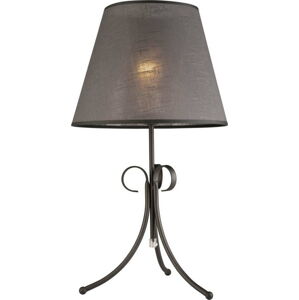 Šedá stolní lampa s textilním stínidlem, výška 55 cm Lorenzo – LAMKUR