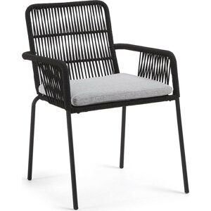 Černá kovová zahradní židle Kave Home Samt