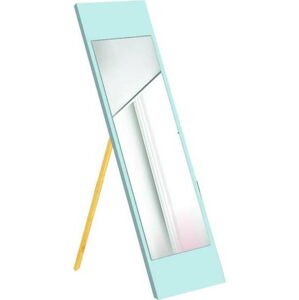 Stojací zrcadlo s tyrkysově modrým rámem Oyo Concept, 35 x 140 cm