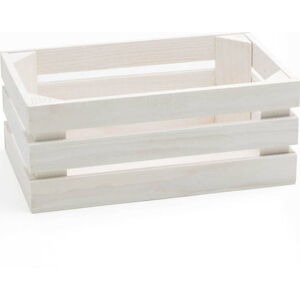 Bílá krabice z jedlového dřeva Bisetti Fir, 26 x 15,7 cm