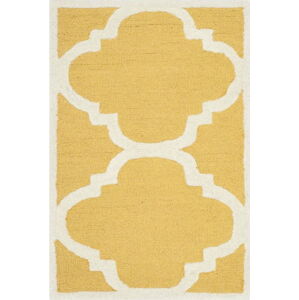 Žlutý vlněný koberec Safavieh Clark, 60 x 91 cm
