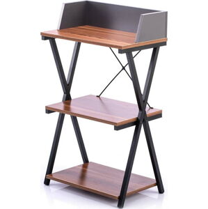 Pracovní stůl s deskou v dekoru ořechového dřeva 30x50 cm Hexe – Homede