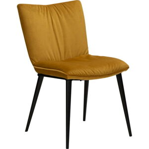 Žlutá jídelní židle se sametovým povrchem DAN-FORM Denmark Join
