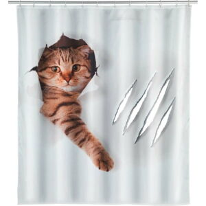 Sprchový závěs Wenko Cat, 180 x 200 cm
