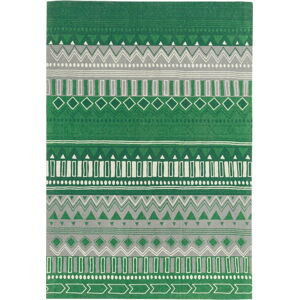 Zelený koberec Asiatic Carpets Tribal Mix, 120 x 170 cm