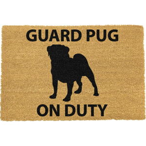 Rohožka z přírodního kokosového vlákna Artsy Doormats Guard Pug, 40  x  60 cm