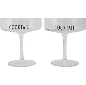Sada 2 koktejlových sklenic Design Letters Cocktail
