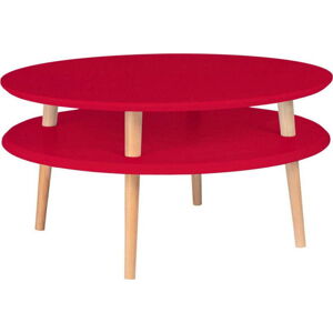 Červený konferenční stolek Ragaba Ufo, ⌀ 70 cm