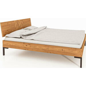 Dvoulůžková postel z dubového dřeva 180x200 cm Abies 2 - The Beds