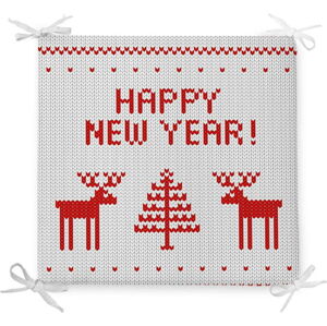 Vánoční podsedák s příměsí bavlny Minimalist Cushion Covers Happy, 42 x 42 cm
