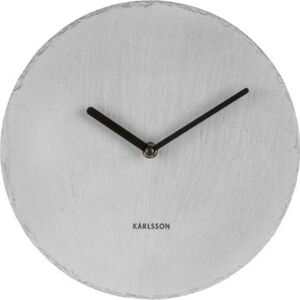 Šedé nástěnné břidlicové hodiny Karlsson Slate, ⌀ 25 cm