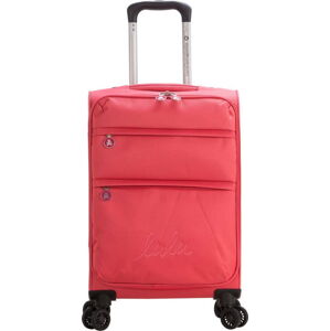 Růžové zavazadlo na 4 kolečkách Lulucastagnette Luciana, 101 l