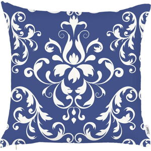 Modrý povlak na polštář Mike & Co. NEW YORK Ornament, 43 x 43 cm