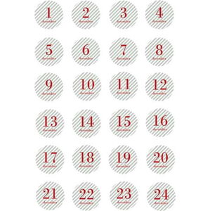 Sada 24 vánočních samolepek Bloomingville Sticker
