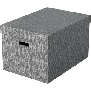 Sada 3 šedých úložných boxů Esselte Home, 35,5 x 51 cm