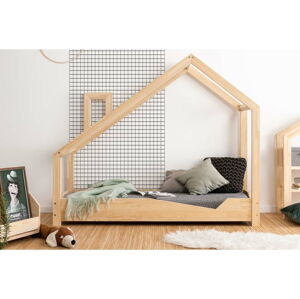 Domečková postel z borovicového dřeva Adeko Luna Adra, 80 x 190 cm