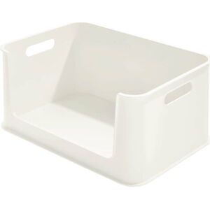 Bílý úložný box iDesign Eco Open, 43 x 30,2 cm