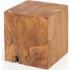 Stolička z teakového dřeva WOOX LIVING Patchwork, 35 x 35 cm