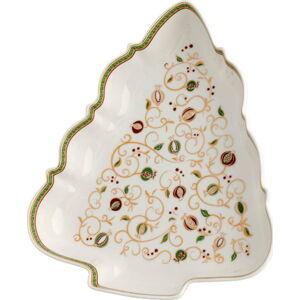 Bílá servírovací miska s vánočním motivem Brandani Tempo di Festa